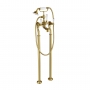 JTP Grosvenor Lever Freestanding Bath Shower Mixer Tap with Kit - Polished Gold