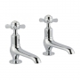 JTP Grosvenor Long Nose Basin Taps Pair Pinch Handle - Chrome