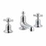 JTP Grosvenor 3-Hole Deck Mounted Bath Filler Tap Pinch Handle - Chrome