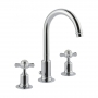 JTP Grosvenor 3-Hole Basin Mixer Tap Pinch Handle - Chrome