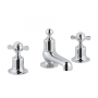 JTP Grosvenor 3-Hole Deck Mounted Basin Mixer Tap Pinch Handle - Chrome