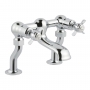 JTP Grosvenor Pillar Mounted Bath Filler Tap Pinch Handle - Chrome