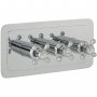 JTP Grosvenor Cross Thermostatic Concealed 2 Outlets Shower Valve - Chrome