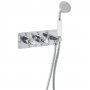 JTP Grosvenor Thermostatic Concealed Shower Valve Dual Cross Handle with Handset - Chrome