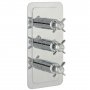 JTP Grosvenor Pinch Vertical Thermostatic Concealed 3 Outlets Shower Valve - Chrome