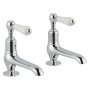 JTP Grosvenor Long Nose Basin Taps Pair Lever Handle - Chrome