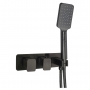 JTP HIX Thermostatic Concealed 2 Outlet Shower Valve with Attached Handset - Brushed Black