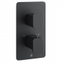 JTP HIX Thermostatic Concealed 1 Outlet Shower Valve Dual Handle - Matt Black