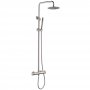 JTP Inox Thermostatic Bar Mixer Shower with Shower Kit + Fixed Head - Stainless Steel