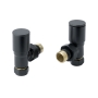 JTP Angled Radiator Valve Pair Pack - Matt Black