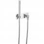JTP Round Shower Handset with Water Outlet Holder Hose and One Plate - Chrome