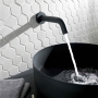 JTP Sensor Wall Spout Mains / Battery Operated Basin Mixer Tap - Matt Black
