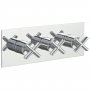 JTP Solex Horizontal Thermostatic Concealed 3 Outlets Shower Valve - Chrome