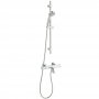 JTP Thermostatic Bath Shower Mixer with Slide Rail Kit and Multi-function Hand Shower - Chrome