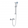 JTP Torre Shower Valve with Shower Rail Kit and Front Fixing Brackets - Chrome