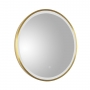 JTP Vos Bathroom Mirror 600mm Diameter With Light - Brushed Brass