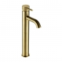 JTP Vos Tall Basin Mixer Tap with Designer Handle - Brushed Brass