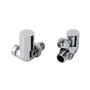 JTP Vos Corner Radiator Valves Pair Pack - Chrome