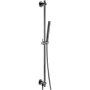 JTP Vos Slide Rail with Single Function Hand Shower and Shower Hose - Brushed Black