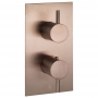 JTP Vos Thermostatic Concealed 2 Outlets Shower Valve - Brushed Bronze