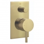 JTP Vos Single Lever Concealed Manual Diverter Valve - Brushed Brass