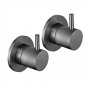 JTP Vos Lever Wall Valves Pair Designer Handle - Brushed Black