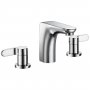 JTP Vue 3-Hole Basin Mixer Tap with Pop Up Waste Deck Mounted - Chrome