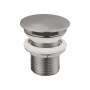 JTP Inox Click Clack Basin Waste Stainless Steel - Unslotted (For Basins with No Overflow)