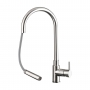 JTP Zecca Kitchen Sink Mixer Tap with Pullout Spout - Stainless Steel