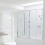 Signature Contract Over Bath Semi Frameless Double Sliding Door 1500mm H x 1500mm W - 6mm Glass