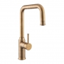Leisure AquaZest Pull-Out Single Lever Kitchen Sink Mixer Tap - Satin Bronze