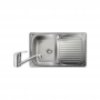 Leisure Linear 1.0 Bowl Stainless Steel Kitchen Sink with Aquamono 40 Tap & Waste Kit 800mm L x 508mm W - Satin