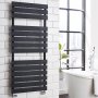 Prestige Atlantic Flat Panel Heated Towel Rail 1185mm H x 500mm W - Anthracite