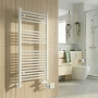 MaxHeat Bolt White Thermostatic Dual Fuel Ladder Towel Rail (inc Element & Valve Set)
