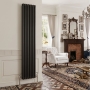 MaxHeat Evesham Black Vertical Traditional Column Radiator