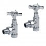 Prestige Traditional Crosshead Radiator Angled Valve Pair - Chrome