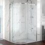 Merlyn 8 Series Frameless Offset Quadrant Shower Enclosure with Tray 1200mm x 900mm LH - 8mm Glass