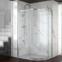 Merlyn 8 Series Frameless Offset Quadrant Shower Enclosure with Tray 1000mm x 800mm RH - 8mm Glass