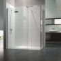 Merlyn 8 Series Walk-In Enclosure with End Panel and MStone Tray 1400mm x 900mm Clear Glass