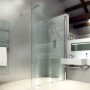 Merlyn 8 Series Wet Room Glass Panel 700mm Wide Clear Glass