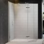 Merlyn 8 Series Hinged Wet Room Glass Panel with 1200mm x 900mm Tray - 1050mm Wide