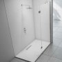 Merlyn 8 Series Wet Room Screen with Curved Hinged Return Panel