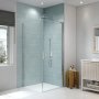 Merlyn 8 Series Frameless Side Panel 800mm Wide c/w Support Arm - Clear Glass