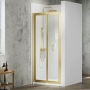 Merlyn Mbox Brushed Brass 4mm Easy-Fit Bi-Fold Shower Door