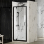 Merlyn Mbox Matt Black 6mm Easy-Fit Pivot Shower Door