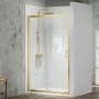Merlyn Mbox Brushed Brass 6mm Easy-Fit Sliding Shower Door