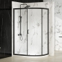 Merlyn Mbox Matt Black 6mm 1-Door Offset Quadrant Shower Enclosure