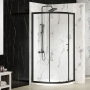 Merlyn Mbox Matt Black 6mm 1-Door Quadrant Shower Enclosure