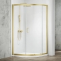 Merlyn Mbox Brushed Brass 6mm 1-Door Offset Quadrant Shower Enclosure