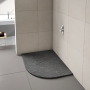 Merlyn TrueStone Offset Quadrant Shower Tray with Waste 1200mm x 900mm Right Handed - Fossil Grey